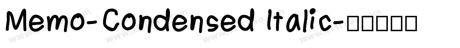 Memo-Condensed Italic字体转换